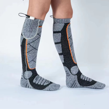 Ultimate USB Rechargeable Heated Socks with 3 Temperature Settings - Perfect for Winter Sports and Outdoor Adventures for Men and Women