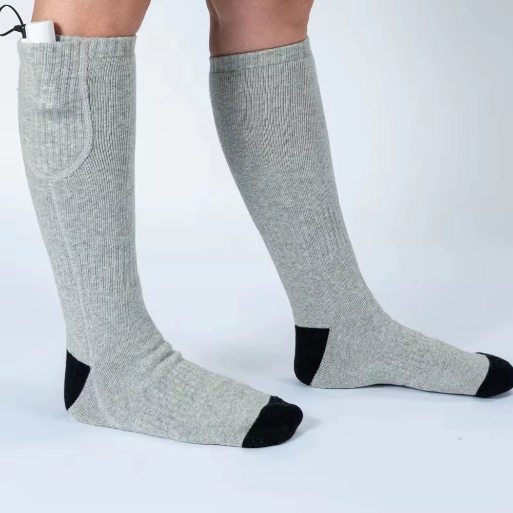 Ultimate USB Rechargeable Heated Socks with 3 Temperature Settings - Perfect for Winter Sports and Outdoor Adventures for Men and Women
