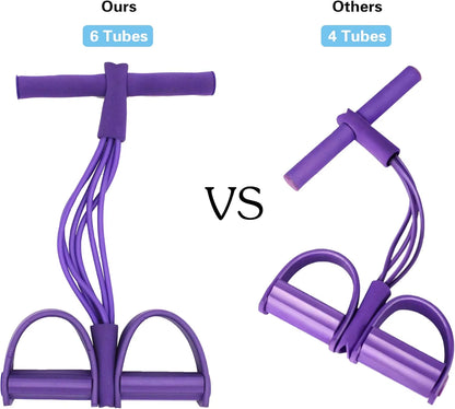 Full-Body Resistance Band Trainer – 6-Tube Adjustable Workout System