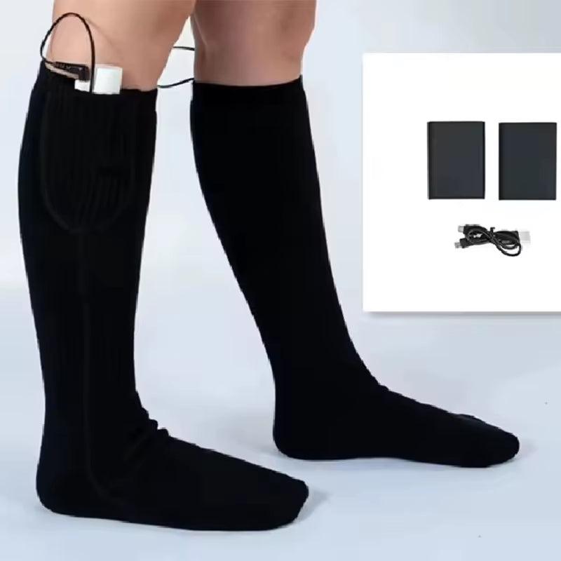 Ultimate USB Rechargeable Heated Socks with 3 Temperature Settings - Perfect for Winter Sports and Outdoor Adventures for Men and Women