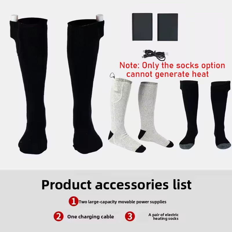 Ultimate USB Rechargeable Heated Socks with 3 Temperature Settings - Perfect for Winter Sports and Outdoor Adventures for Men and Women
