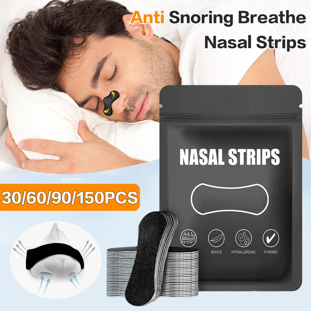 Ultimate Anti-Snoring Nose Strips for Better Sleep - Breathable Nasal Patches for Improved Breathing and Comfort