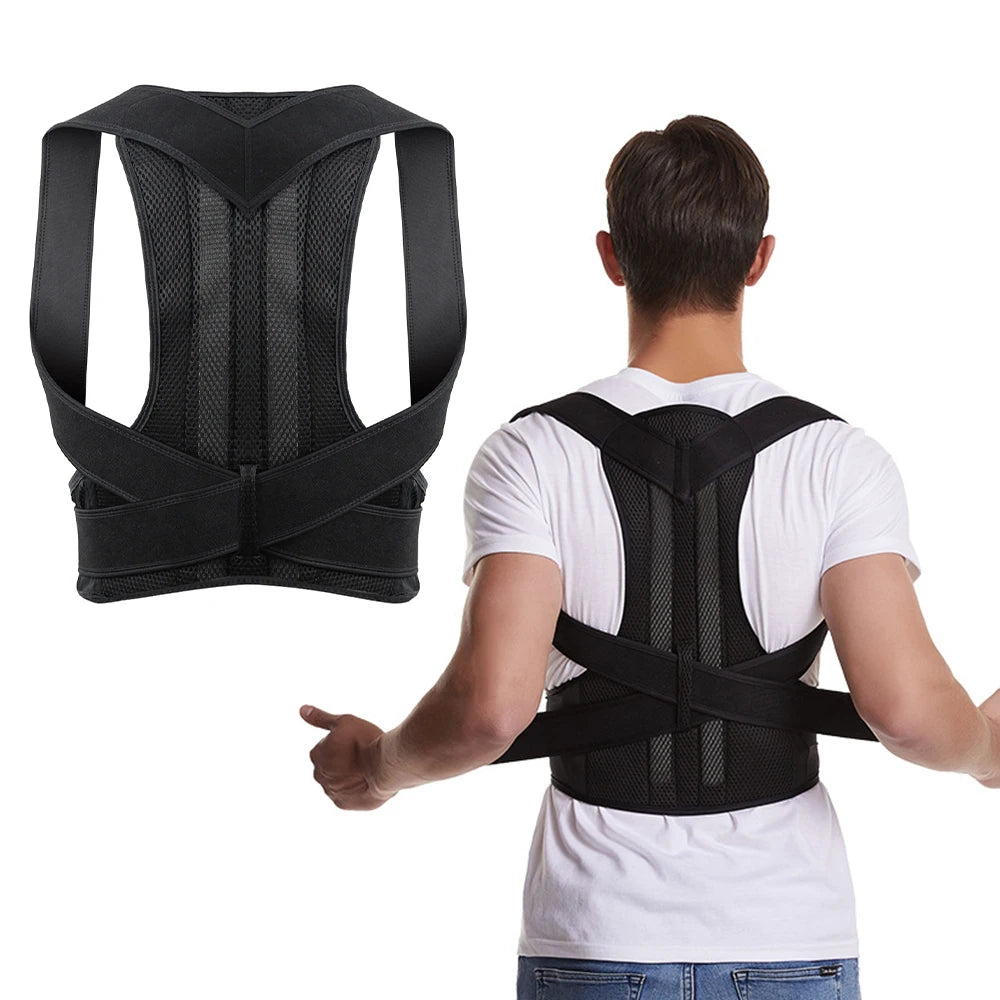 Adjustable Posture Corrector Back Brace for Men & Women – Upper Back & Shoulder Support Belt