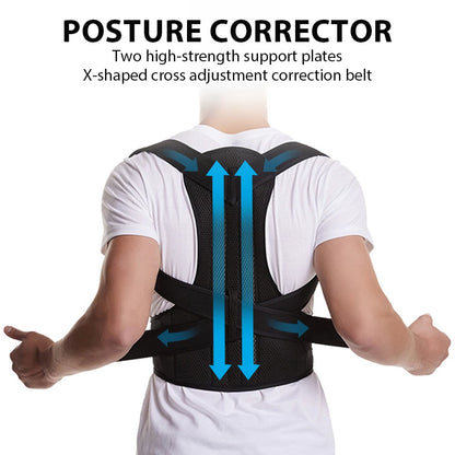Adjustable Posture Corrector Back Brace for Men & Women – Upper Back & Shoulder Support Belt