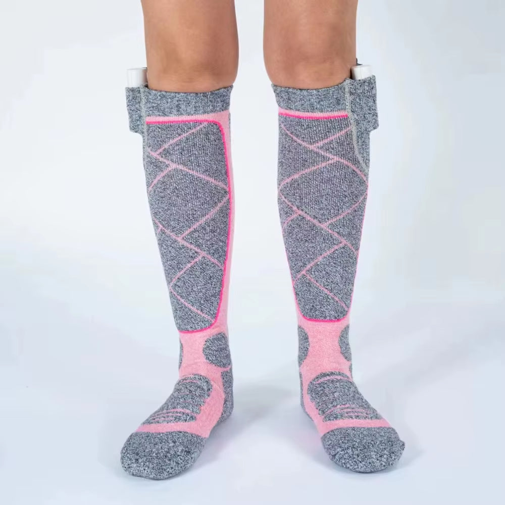 Ultimate USB Rechargeable Heated Socks with 3 Temperature Settings - Perfect for Winter Sports and Outdoor Adventures for Men and Women